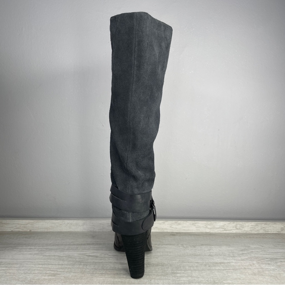 Like New! Carlos by Carlos Santana Mystery gray suede and leather boots size 8 - Picture 8 of 11
